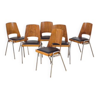 Set of 6 Baumann chairs, Manhattan model, 1960s.