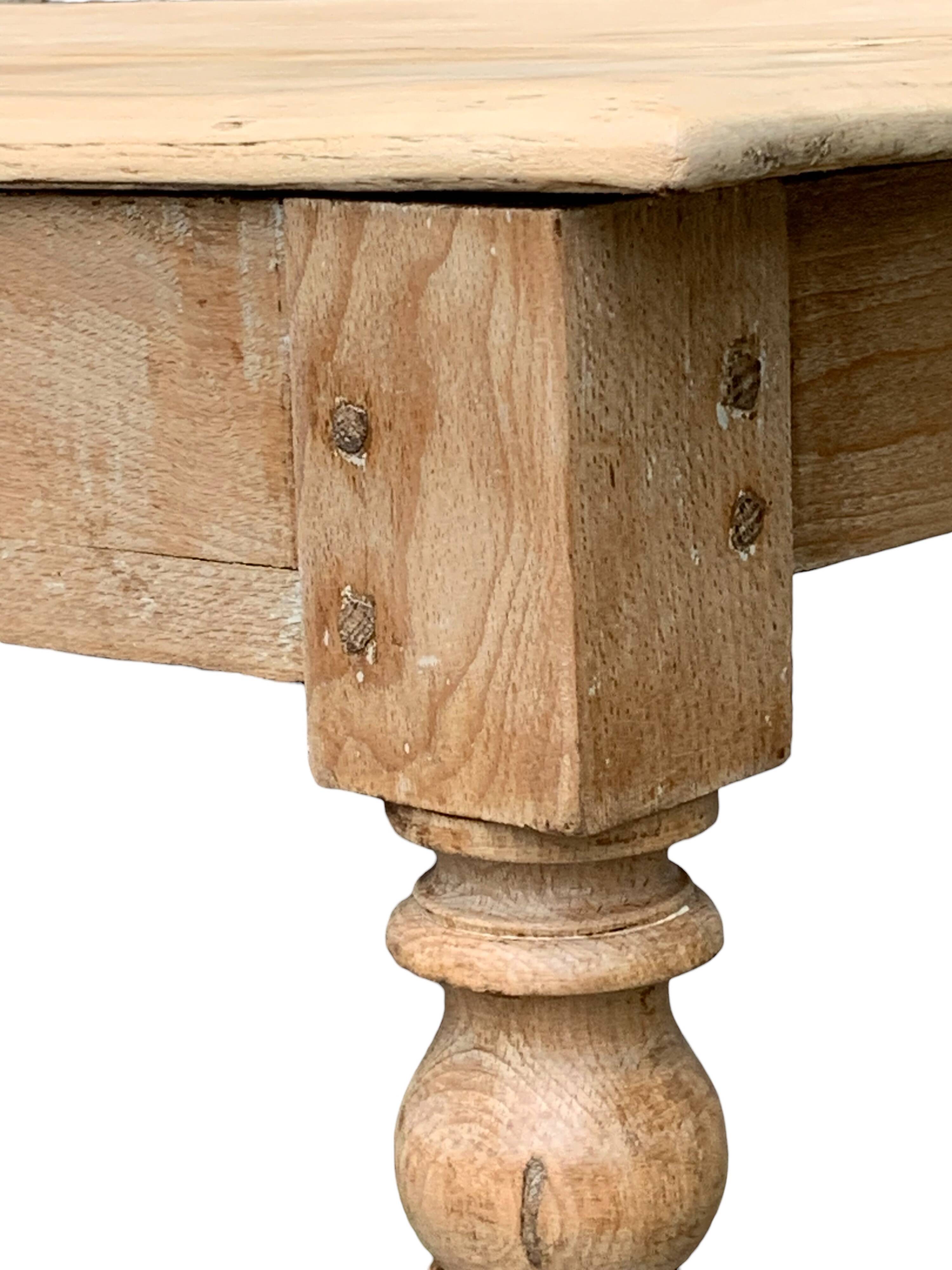 Raw wood farm table 1920