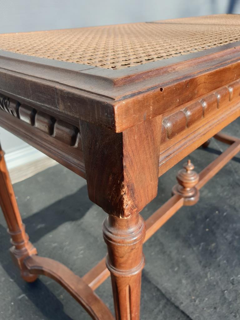 Louis XVI double-style canne piano bench