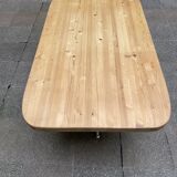 Table rises and falls in pine - Les Arcs - 1969