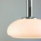 Lampe à Suspension Mid-Century en Chrome et Opaline, Danemark, 1960s