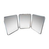 Vintage triptych barber mirror