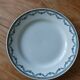 Lot de 6 assiettes terre de fer dépareillées tons bleus verts