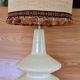 Large vintage 1970s tinted glass lamp with shade.