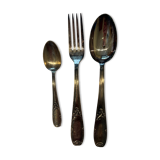 Complete service in silver-plated metal, reinforced silvering (1970s)