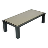 Vintage Rectangular Coffee Table Fedam Metal Glass 130cm
