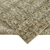 Handwoven antique anatolian beige rug 207 cm x 297 cm