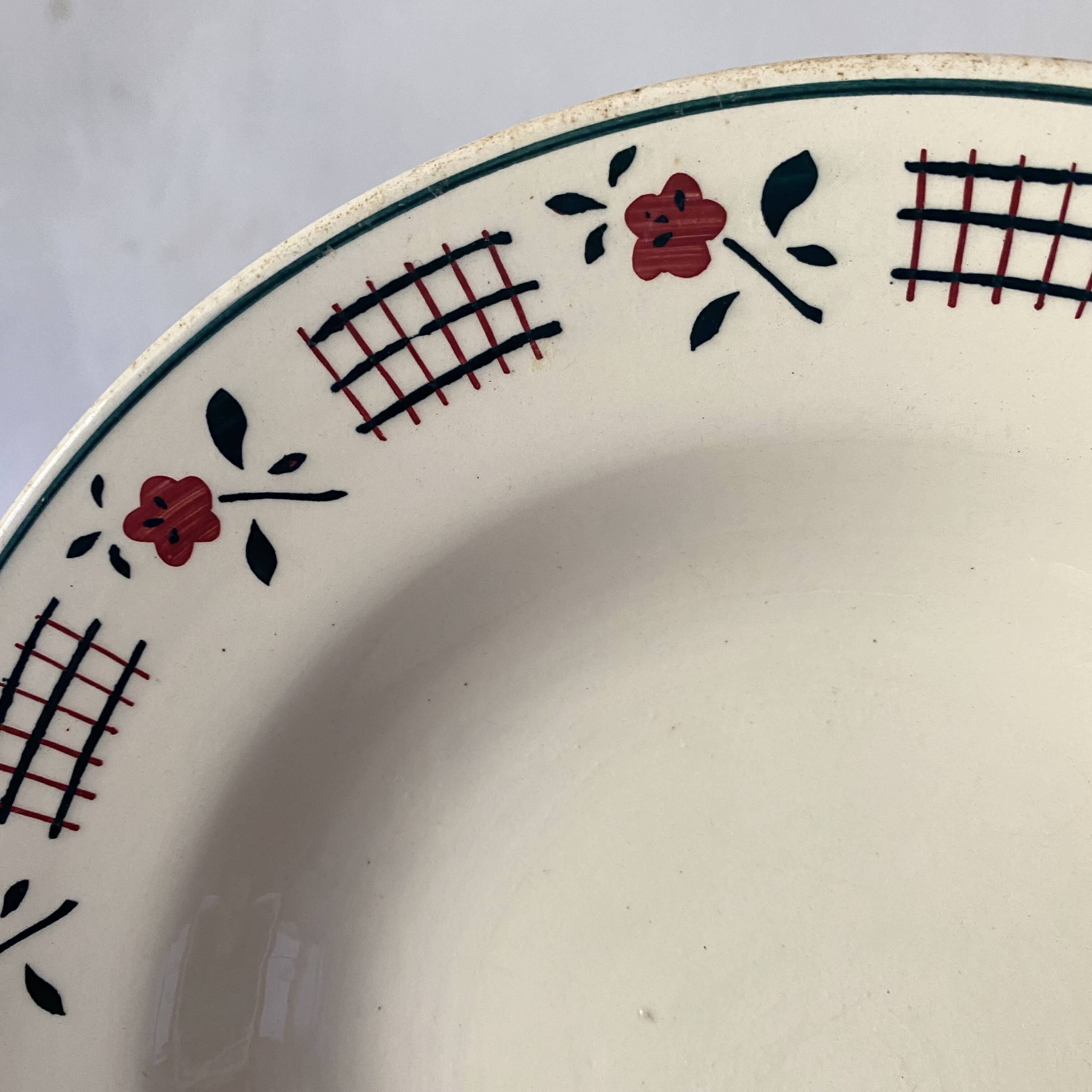 Niderviller earthenware soup plates, Loire model