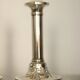 Pair of mid-century silver-plated metal candleholders
