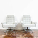 Paire de fauteuils pivotants de Up Zavody, Tchécoslovaquie, années 1970