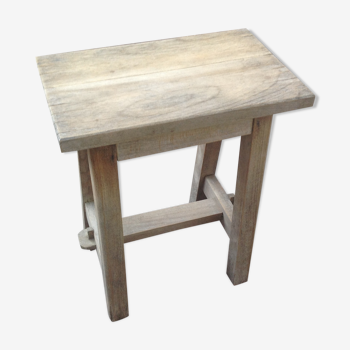 Raw wood stool