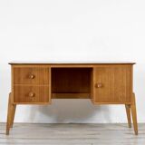 Petit bureau/commode en teck du milieu du siècle par Meredew. Style danois moderne et vintage.