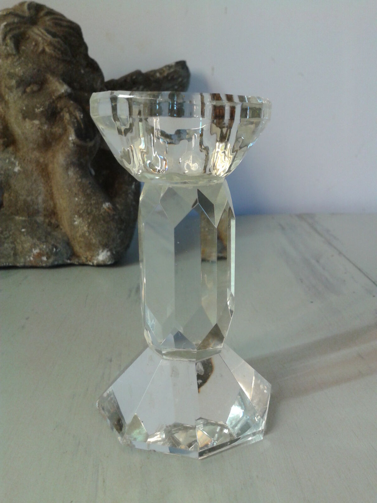 Glass candlestick