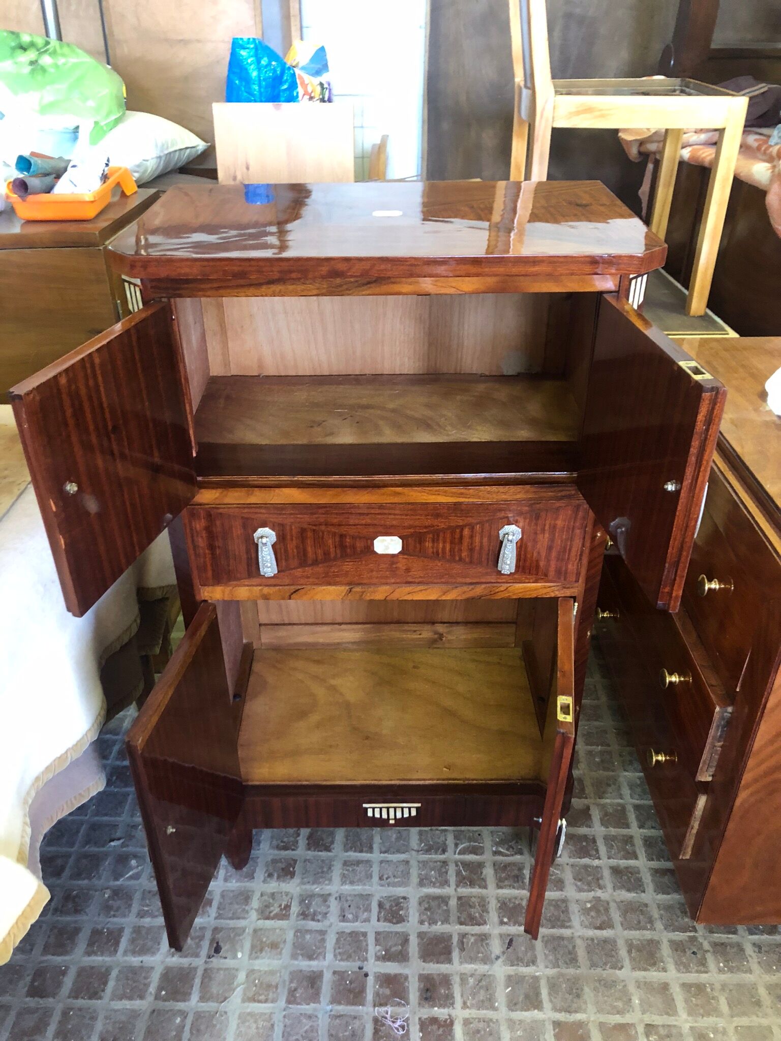 Art deco bar cabinet