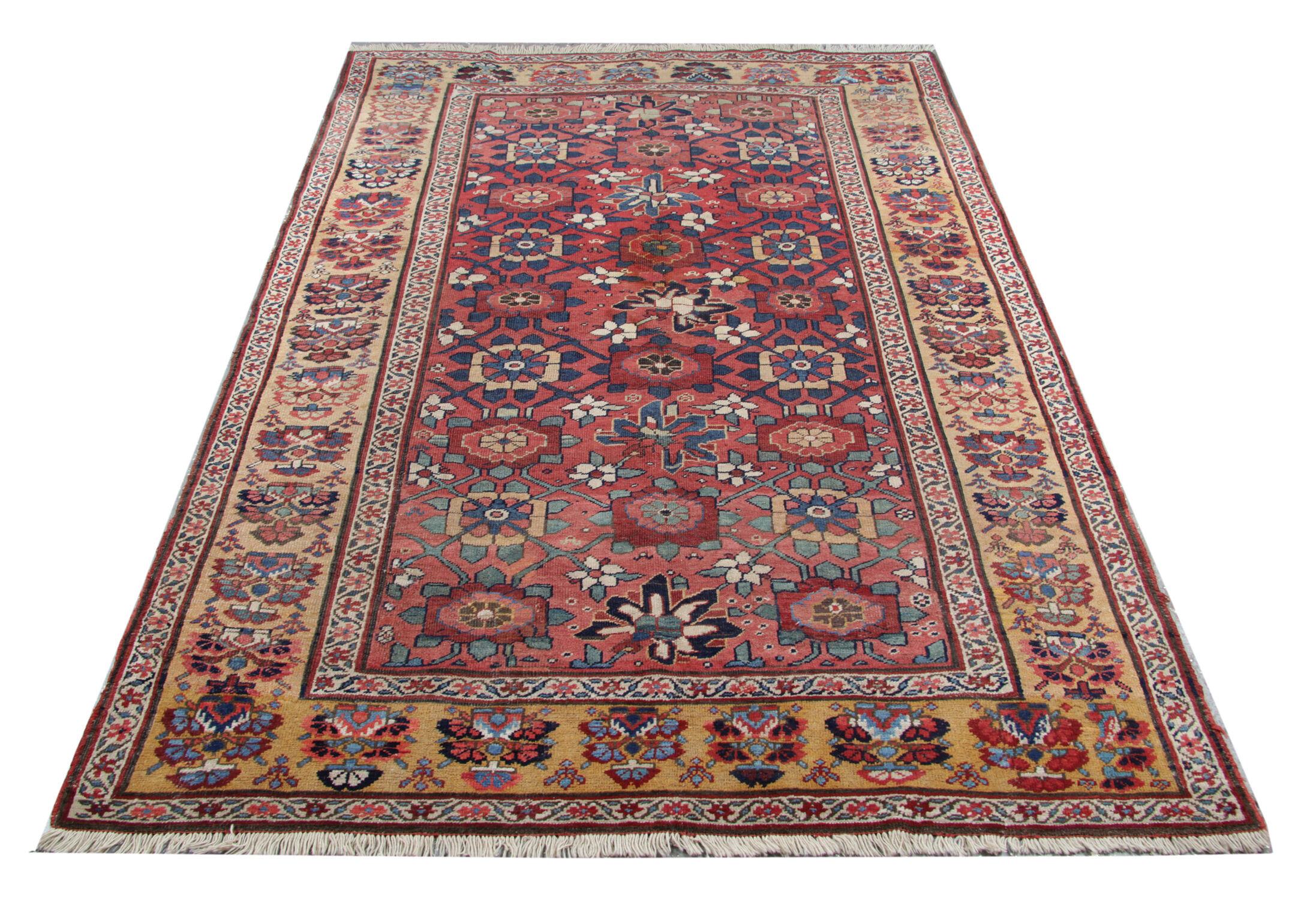 Antique sultanabad handmade floral wool carpet - 171x233cm