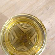 Large Art Deco yellow glass vase