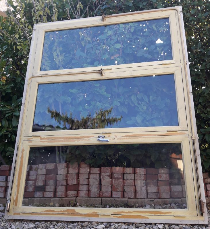 Wooden canopy 3 windows with bellows and abbatant