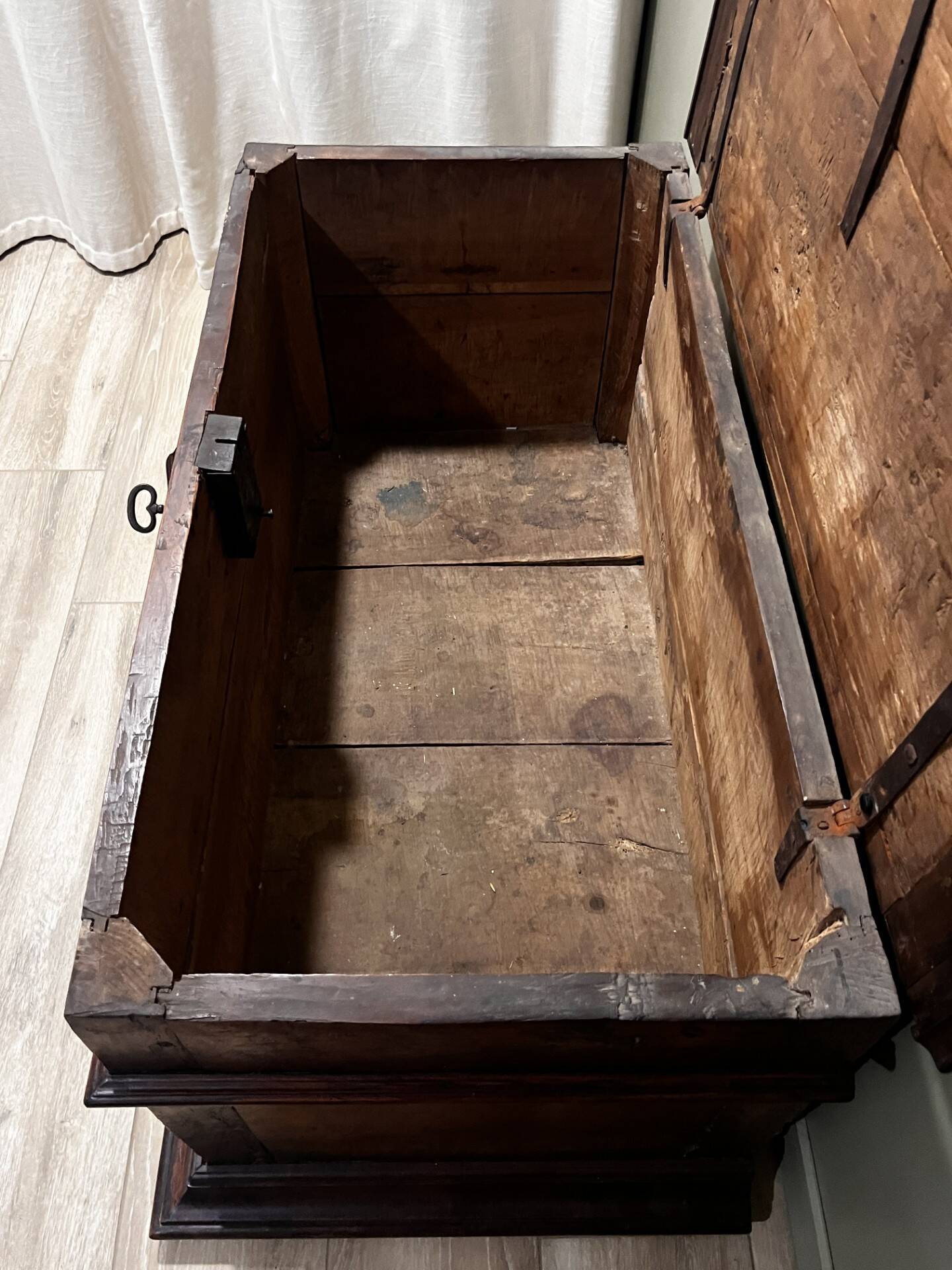 19th-century oak chest