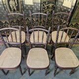 Suite of 6 bistro chairs in FISCHEL canning