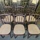 Suite de 6 chaises bistrot en cannage Fischel