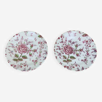 2 Rose Chintz soup plates by Johnson Brothers