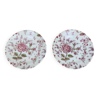 2 Rose Chintz soup plates by Johnson Brothers