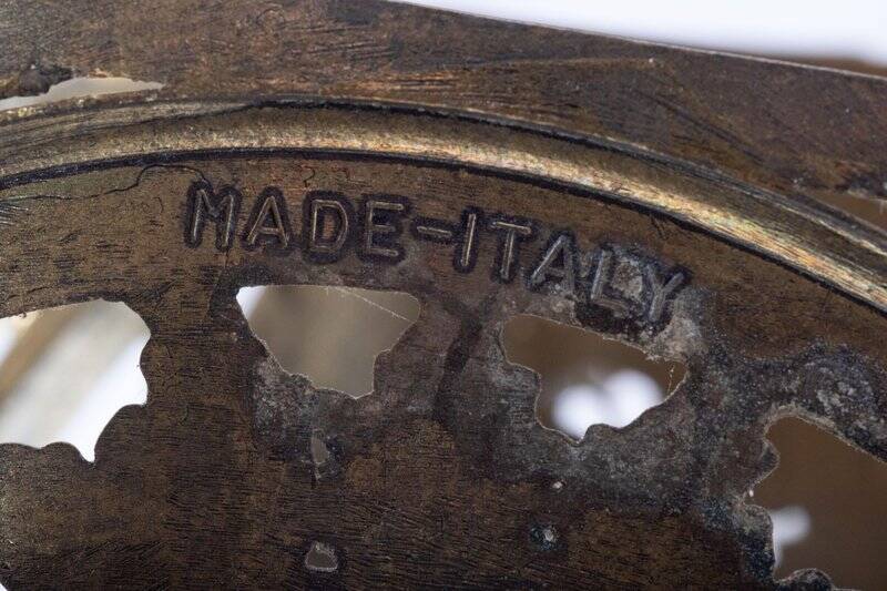 Decorative Metal Side Table, Italy, 1960s