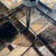 Table Florence Knoll pour Roche Bobois en verre fumé et chrome, années 70