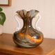 Vase en verre marbré italien 70s