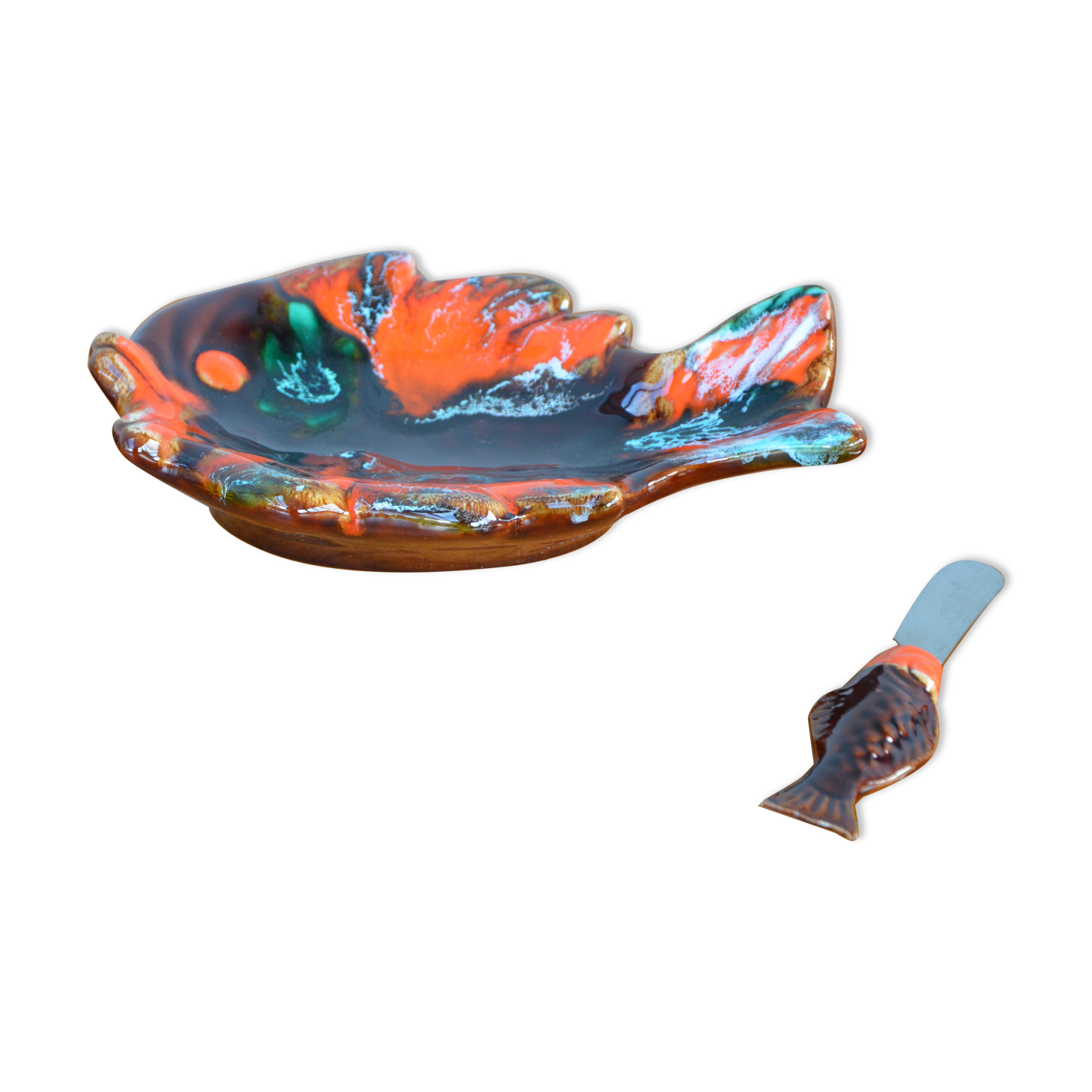 Vallauris style butter dish