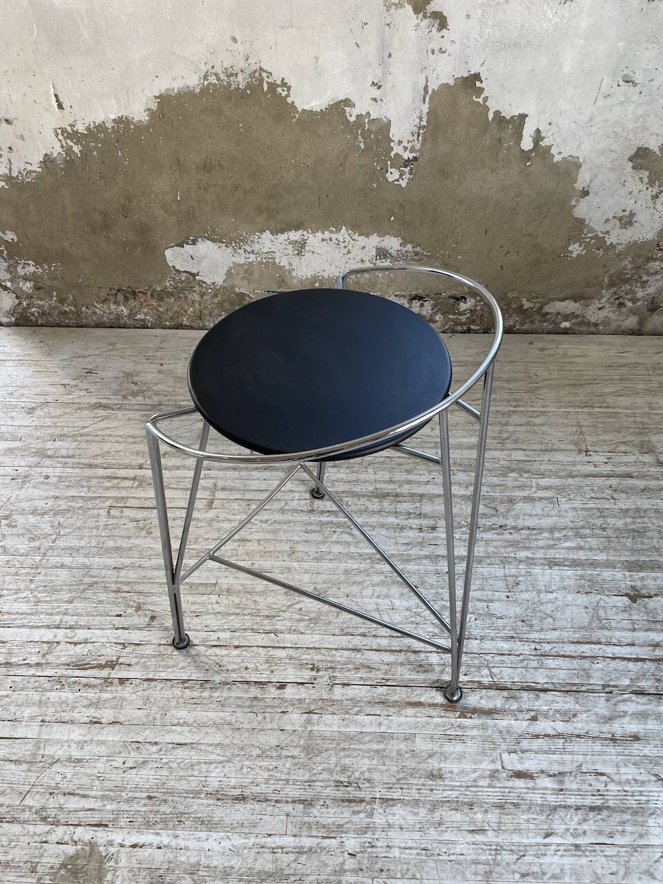 Set of 5 high stools "silver moon" Pascal Mourgue
