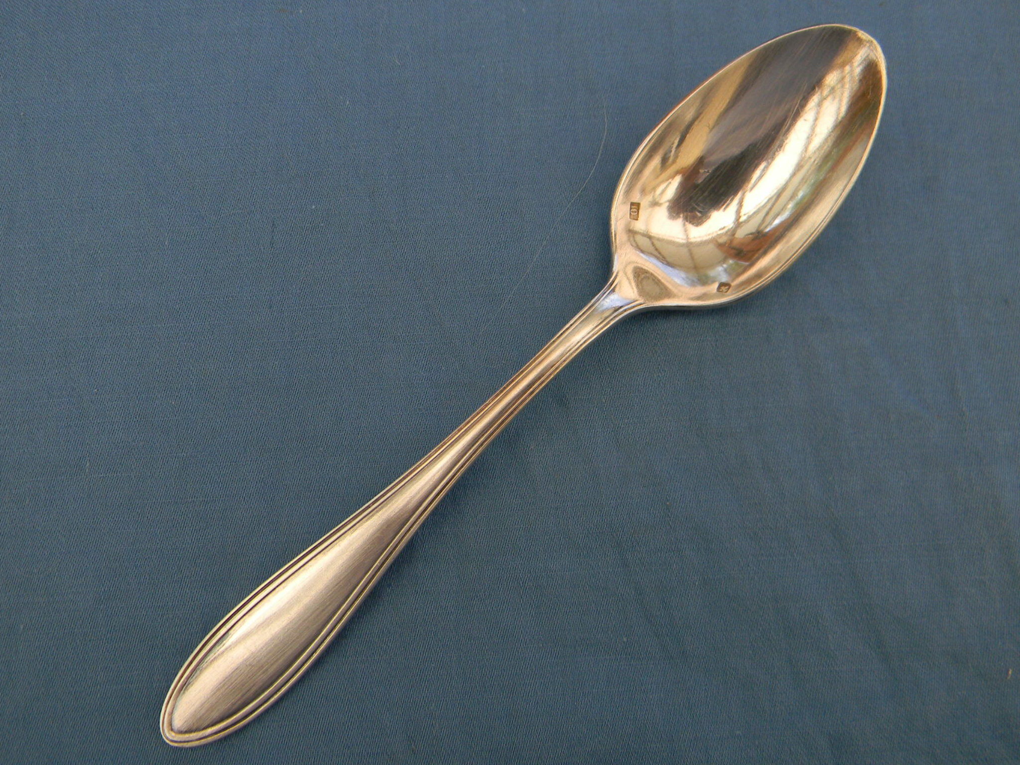 Set of 6 teaspoons in silver metal