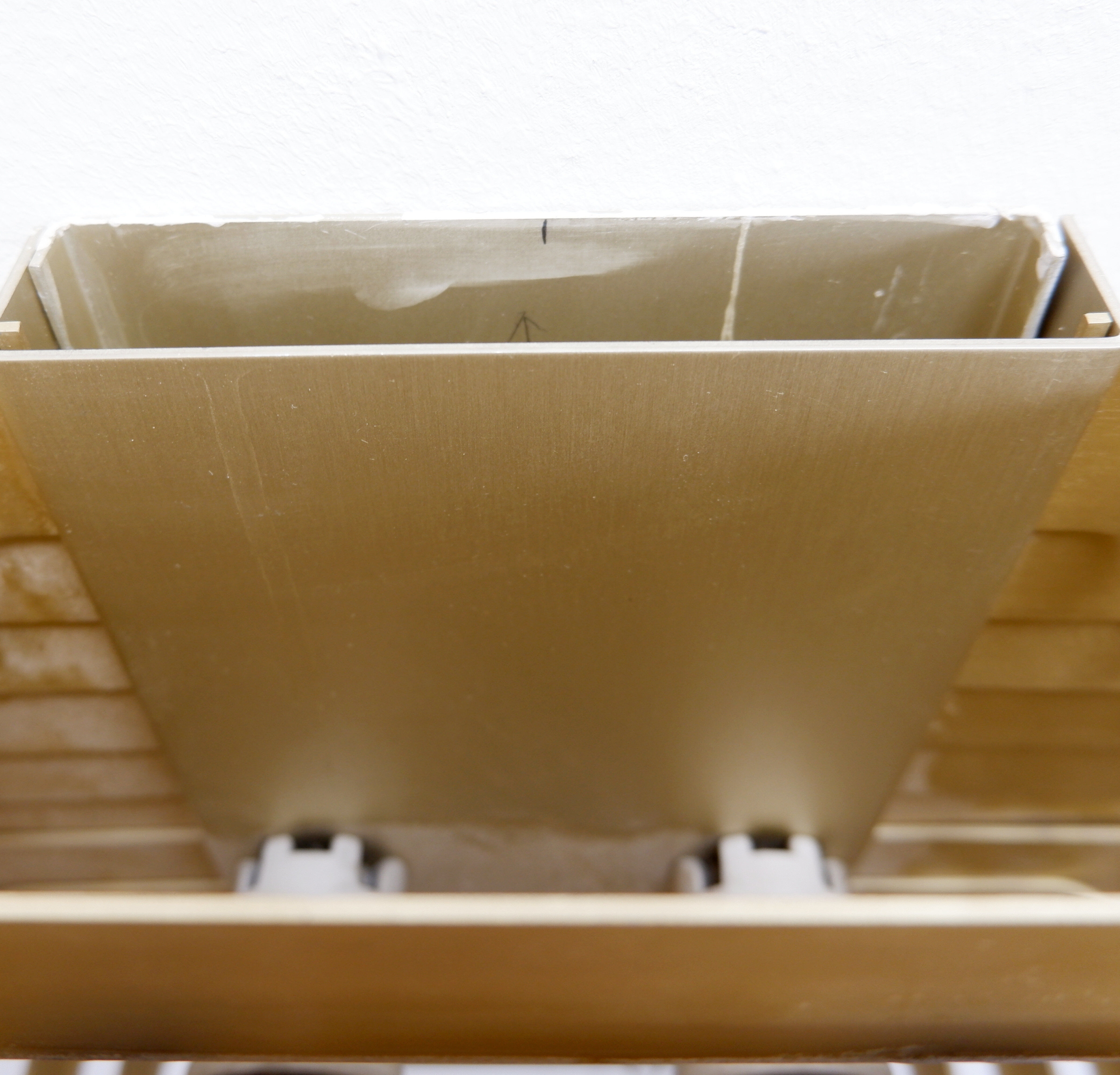 Pair of gold-plated aluminum wall lights by Jules Wabbes - 2 pairs available (1)