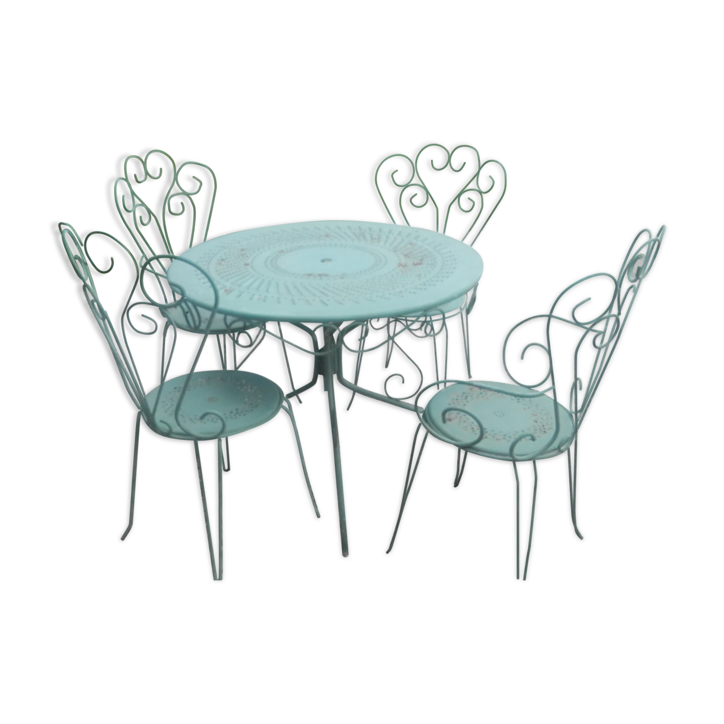 19th century iron garden set.