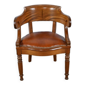 Fauteuil de Bureau en Acajou, époque Louis Philippe – Milieu XIXe