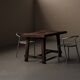 Desk, solid oak side table – France, circa 1970