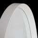 Big, oval mid-century mirror / 1960s / 1970s / white / sanded finish / Space Age