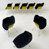 Full upholstery Set of 9 Vitra Eames Plastic Armchair Dar