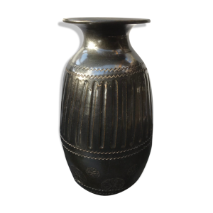 vase céramique brune