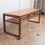 Geometric teak coffee table