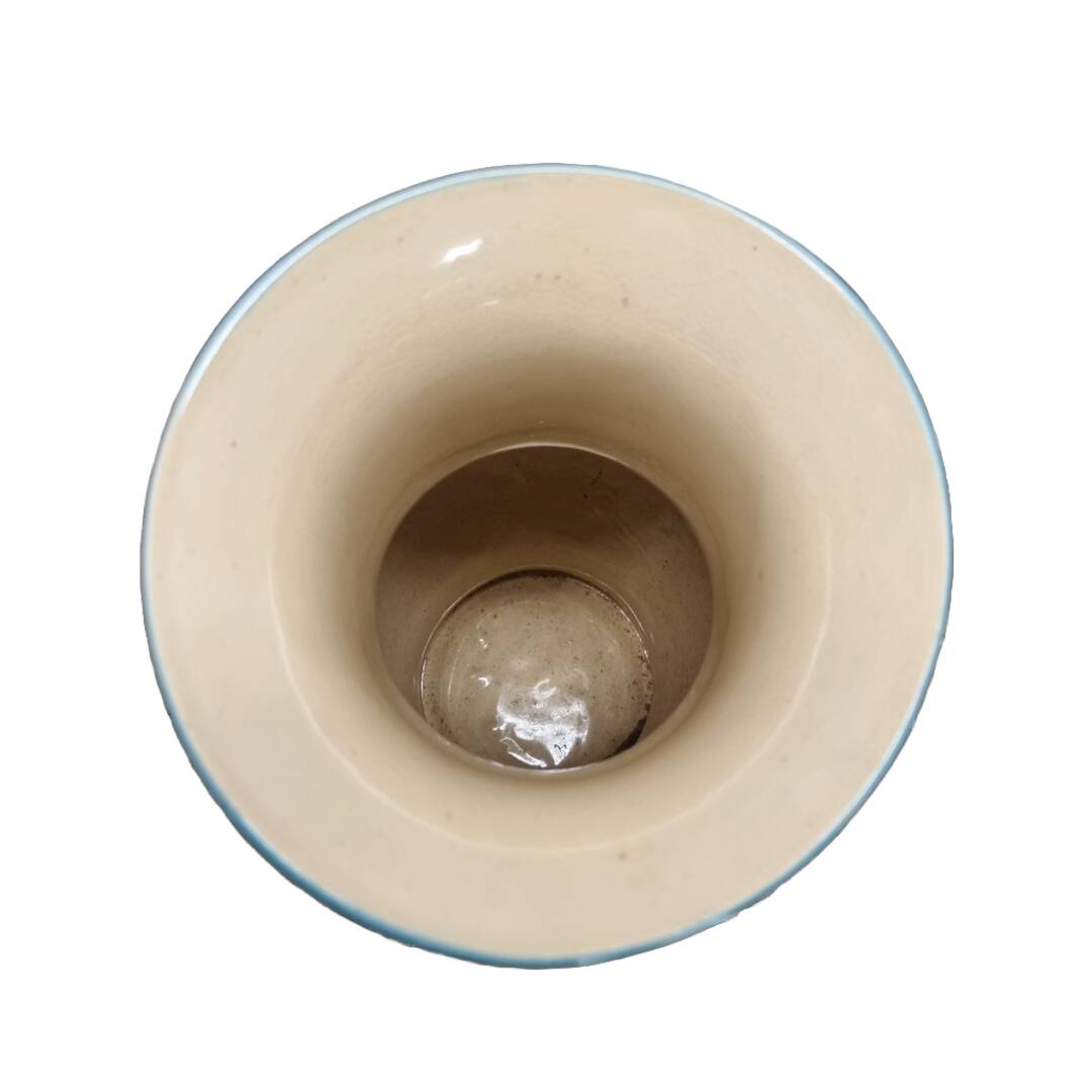 Large Vintage Hand Painted ceramic Vase Late 20th Century