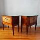 Pair of Art Deco bedside tables, mirrored top.