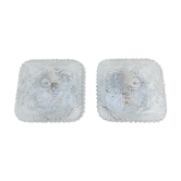 TWO PLAFONNIERS IN VERRE OF ANNEES 60