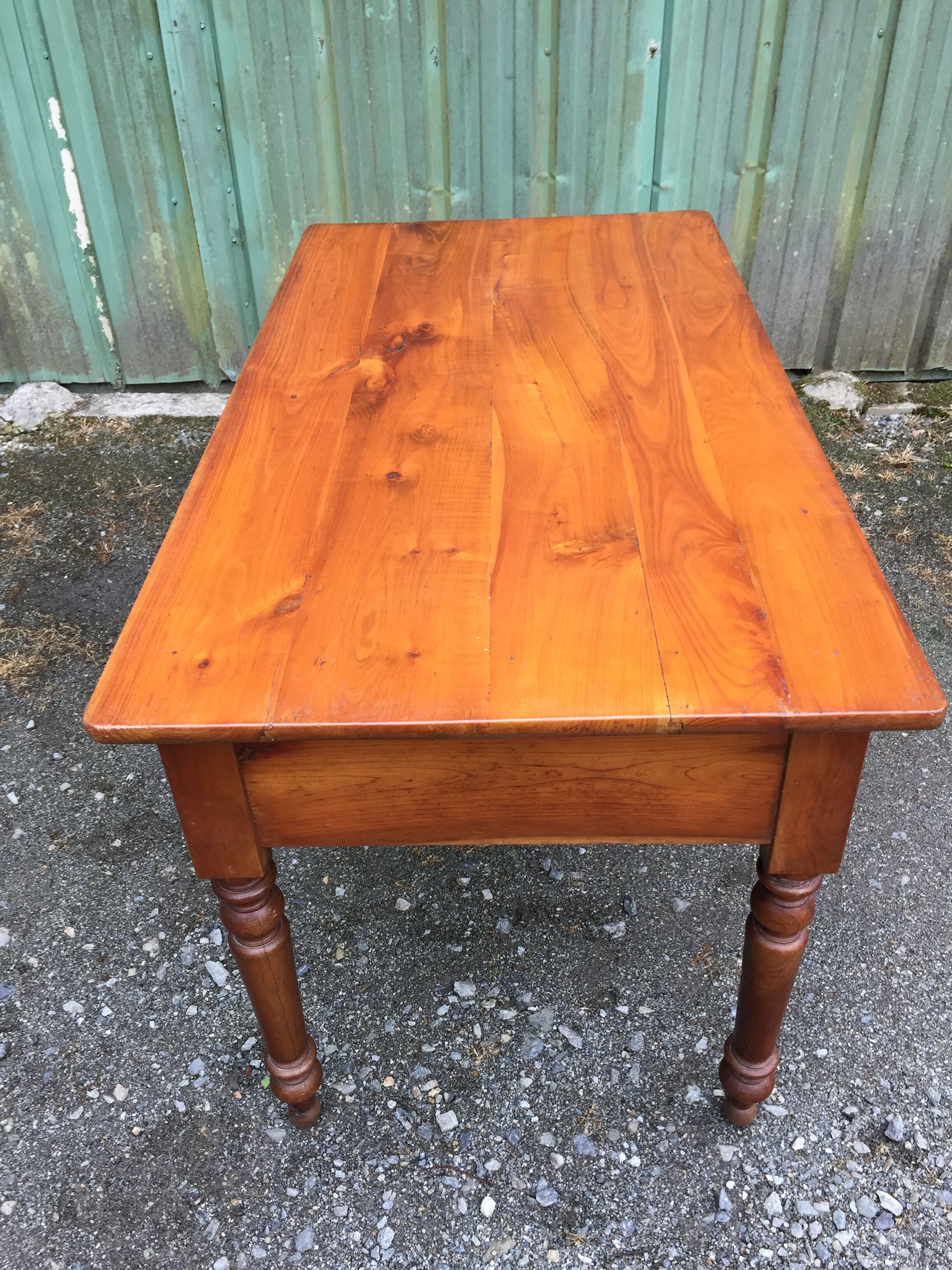 Louis Philippe style farmhouse table in solid cherrywood