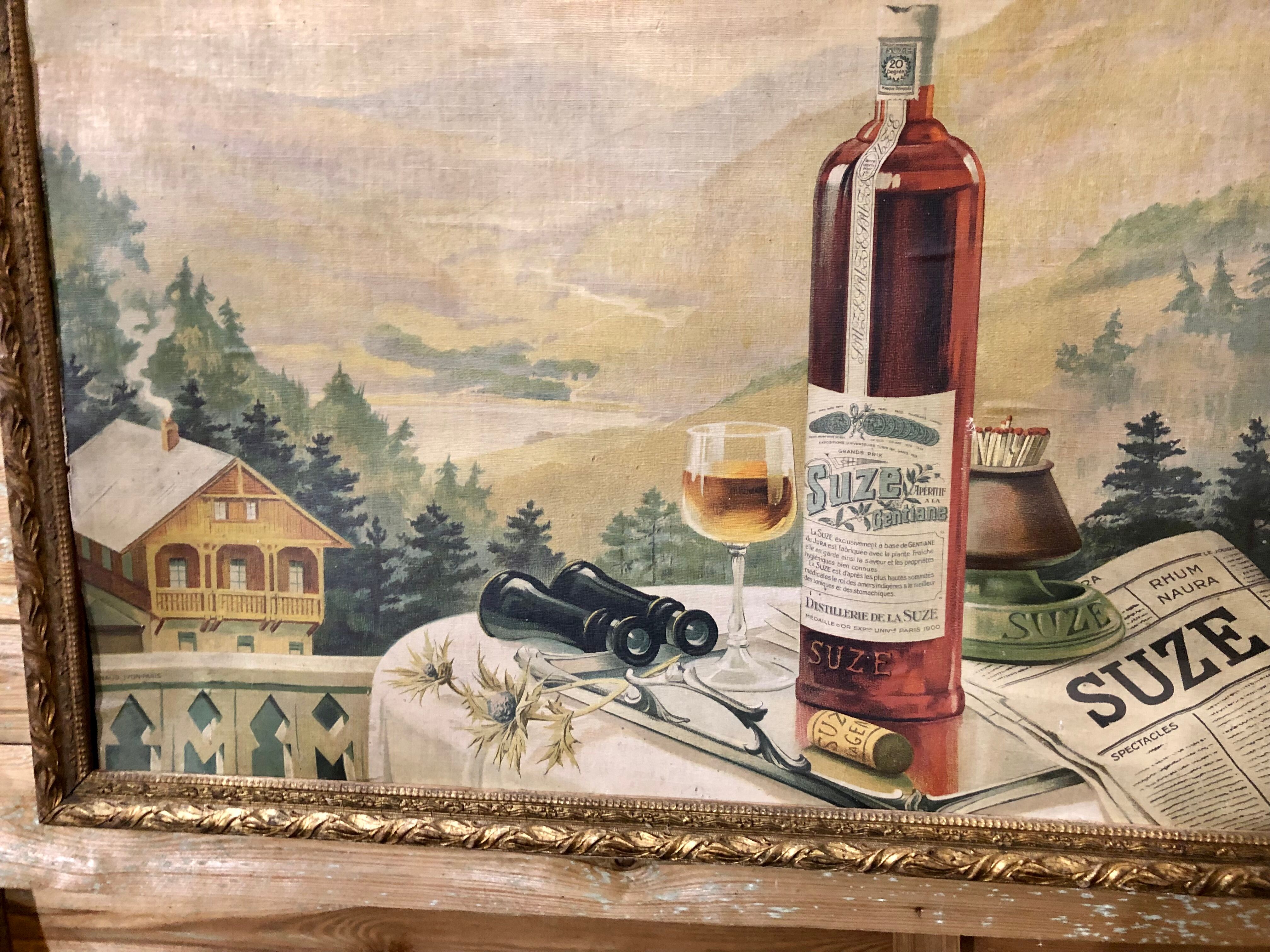 Old advertising painting Suze
