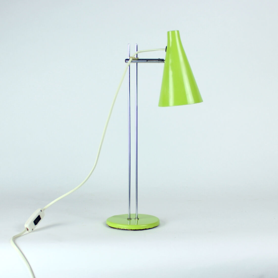 Green Metal Table Lamp By Lidokov, Czechoslovakia 1960s