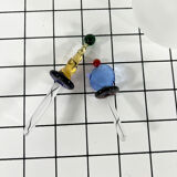 Pair of Italian vials made of murano glass, 1970s