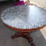 Table drum time empire with its marble Bowl st anne