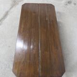 Brutalist style coffee table 1960 rectangular with cut corners
