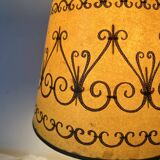 Antique turned wood lamp